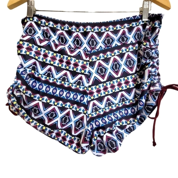 2XL Geometric Zig Zag Colorful Swim Shorts - Picture 3 of 5